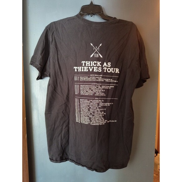 The Kin Top "Thick As Thieves" Tour T Shirt Tee Black - Picture 2 of 6